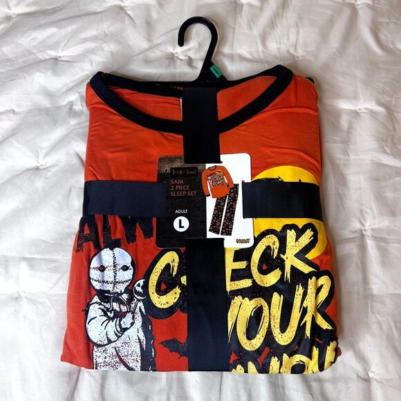 Trick R Treat NEW Pajama Set Sam 2 Piece Sleep Set Halloween Size Adult Large - Picture 1 of 7